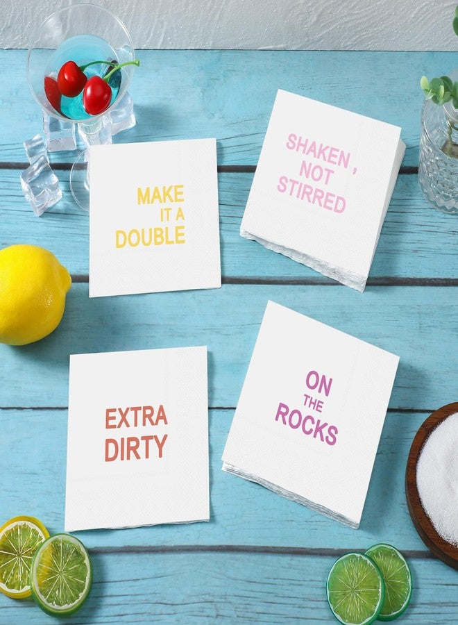 Affrolling 50 Pcs Martini Napkins Happy Hour Cocktail Napkins Assorted Colors Cocktail Napkins for Cocktail, Wedding, Dinner, Birthday Party - Image 4